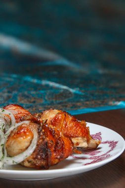 sıcak ızgara tavuk sopaları