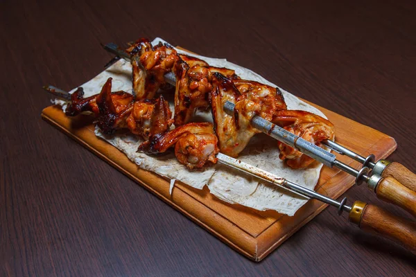 Barbecued Chicken Wings — Stock Photo, Image