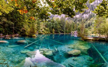 Blausea lake in the Lauterbrunnen region, Switzerland