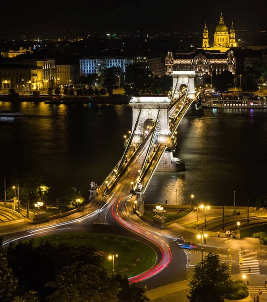 Lánchíd Budapesten — Stock Fotó