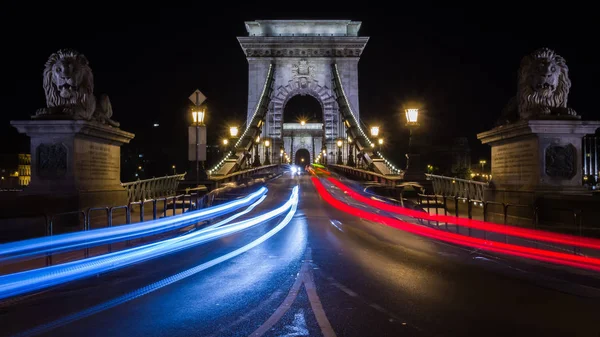 Kedjebron i Budapest Royaltyfria Stockfoton