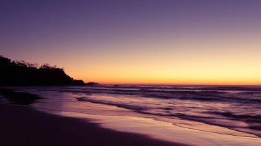 Australian beach landscape at twilight. clipart