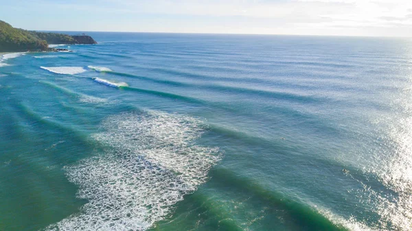 Tiro aéreo de praia em torno de Noosa — Fotografia de Stock