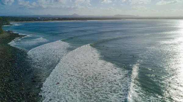 Beach Noosa çevresinde hava atış — Stok fotoğraf