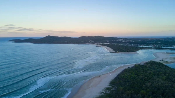 Antenn skott av stranden runt Noosa — Stockfoto