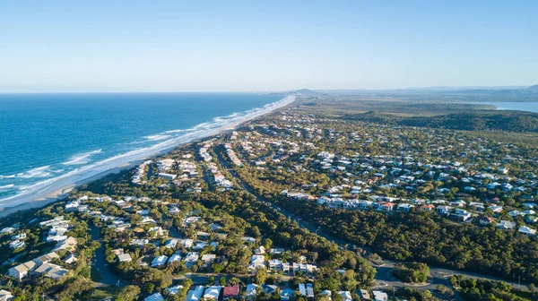 Aerial shot of beach around Noosa — Stock Photo, Image