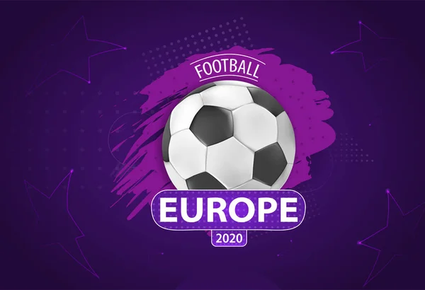 European 2020 Cup football — Stock Vector