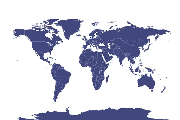 Политическая карта мира. векторная иллюстрация . — стоковый вектор