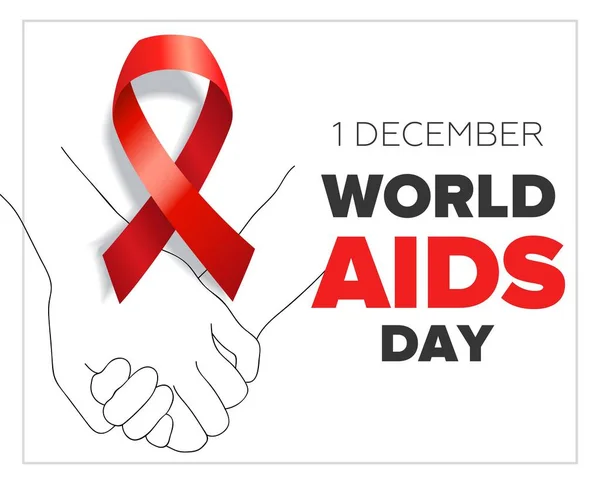 1 December Worlds AIDS day — Stock Vector