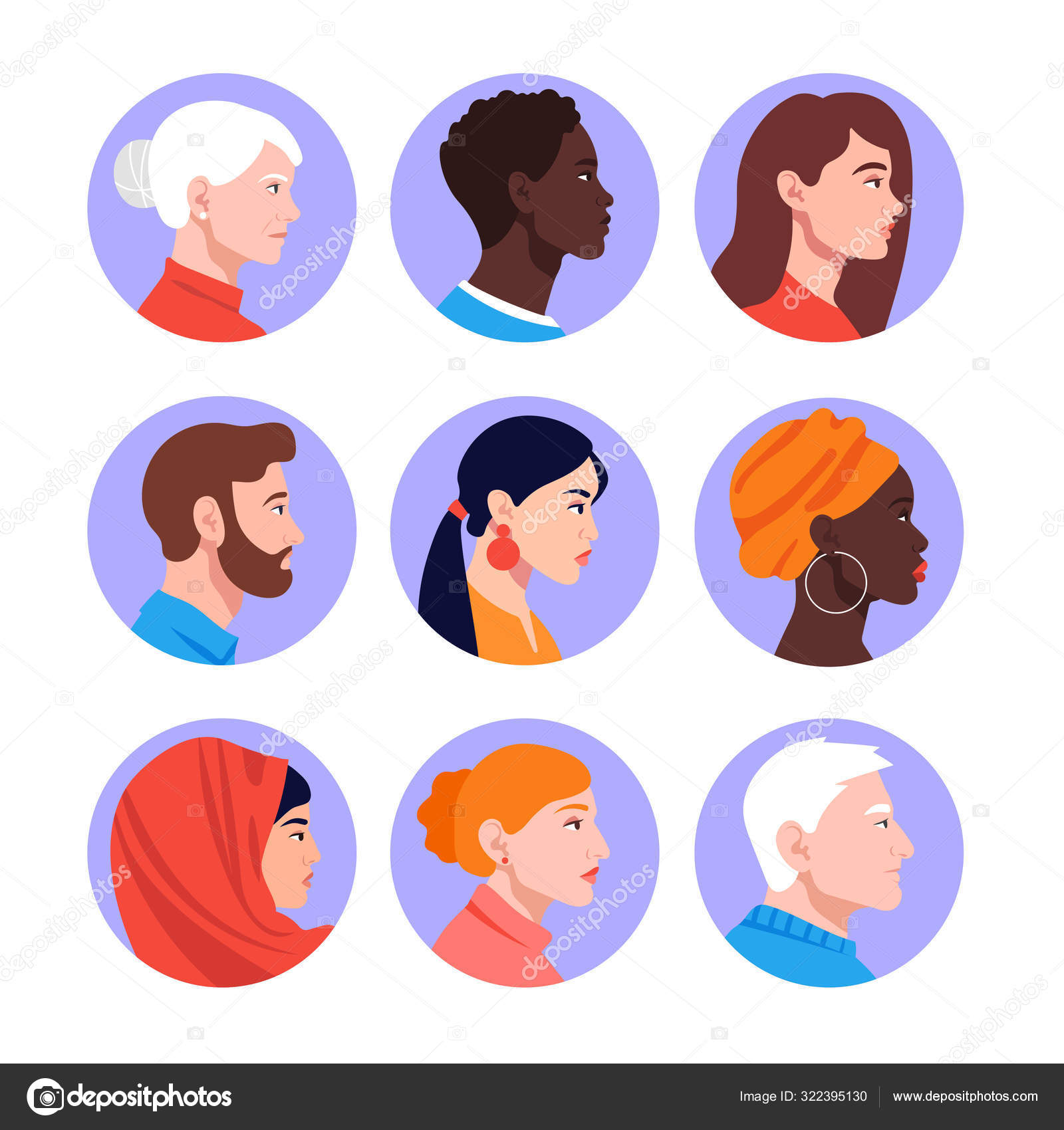 Vetores de People Avatar Round Icon Set Profile Diverse Empty Faces For  Social Network Ilustração Abstrata Vetorial e mais imagens de Pessoas -  iStock
