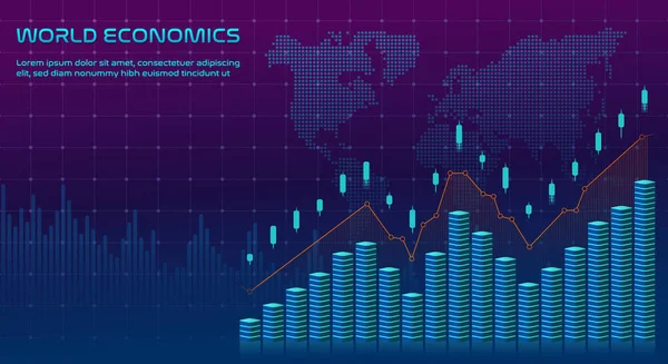 Abstracte financiële achtergrond. Vectorillustratie. — Stockvector