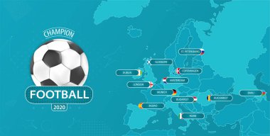 Hayali futbol kupası için vektör illüstrasyonu