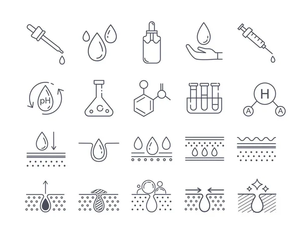 Siyah ve beyaz cilt bakımı simgeleri.