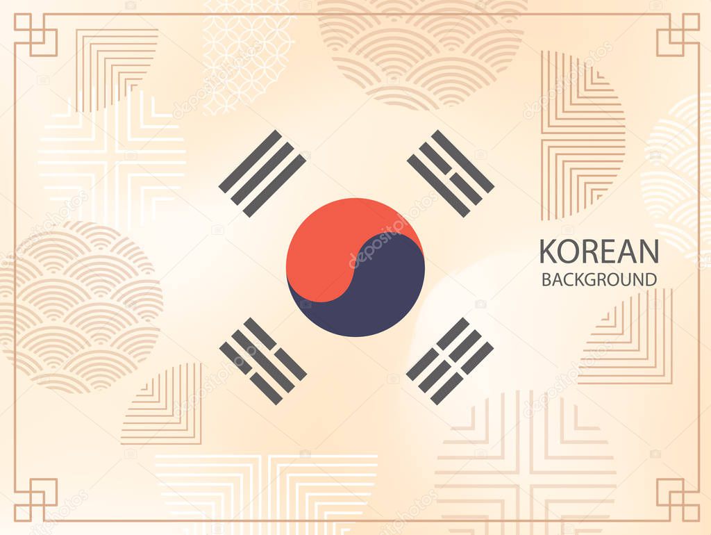 Korean background. Vector design