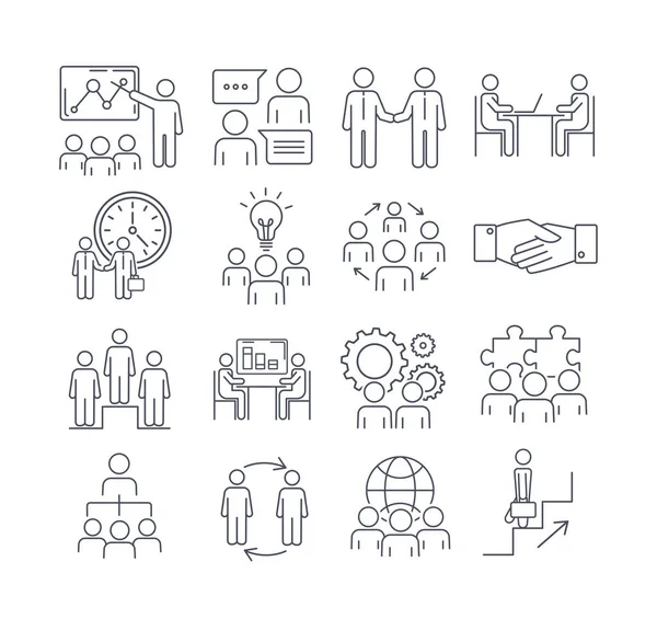 Grand ensemble d'icônes d'affaires assorties — Image vectorielle