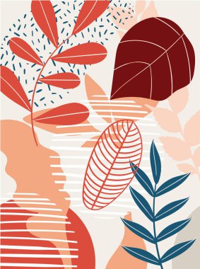 Farklı yaprakların vektör şablonu