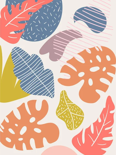 Vector template of different leafs — 스톡 벡터