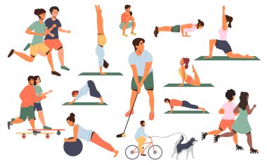 Büyük renkli spor pozları koleksiyonu
