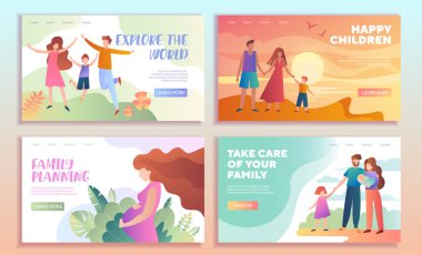 Aile web sayfası şablonları kümesi