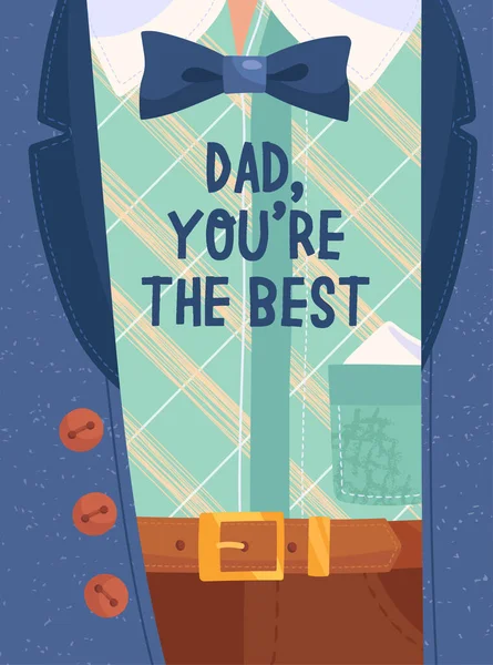 Postcard for Fathers day concept — Stockvector
