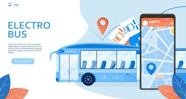 Eko bus için toplu taşıma uygulaması kavramı