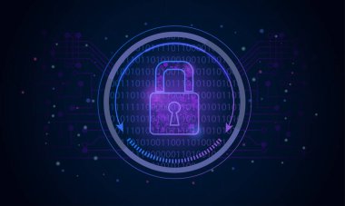 Asma kilitli kişisel veri güvenlik simgesi