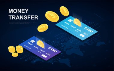 Online e-bankacılık para transferi kavramı