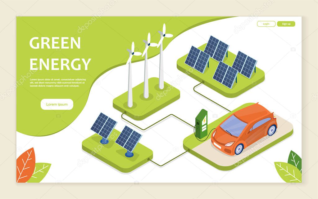 Sustainable and renewable green energy concept