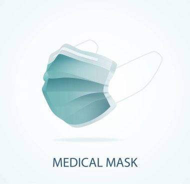 Medical mask for protection against Covid-19 clipart
