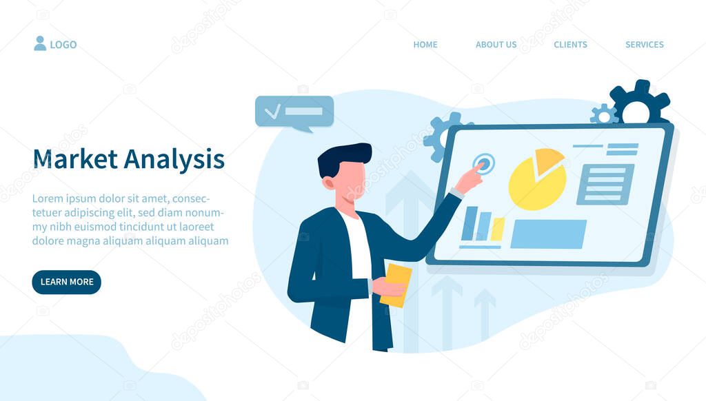 Market analysis webpage template
