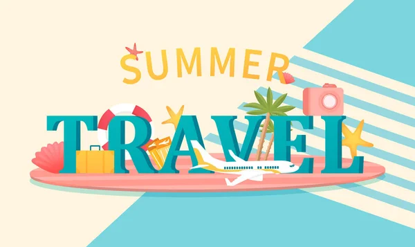 Summer holidays concept — Stock Vector