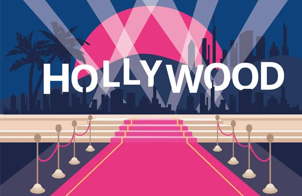 Hollywood vörös szőnyeg háttér — Stock Vector