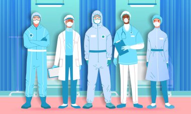 Covid-19 'u tedavi eden bir grup doktor