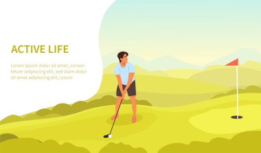 Golfçülerle açık hava yaşam tarzı