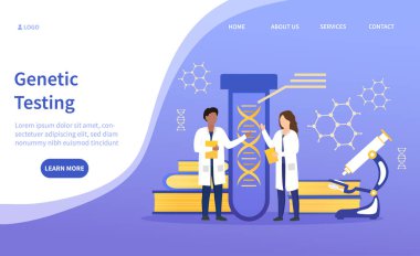 Genetik test yapan iki bilim adamı