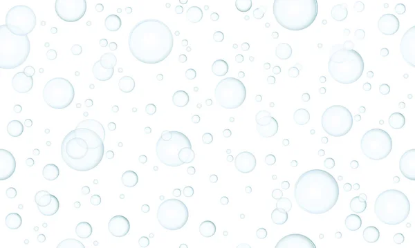 Zarte Wiederholung des Hintergrundmusters blauer Blasen — Stockvektor