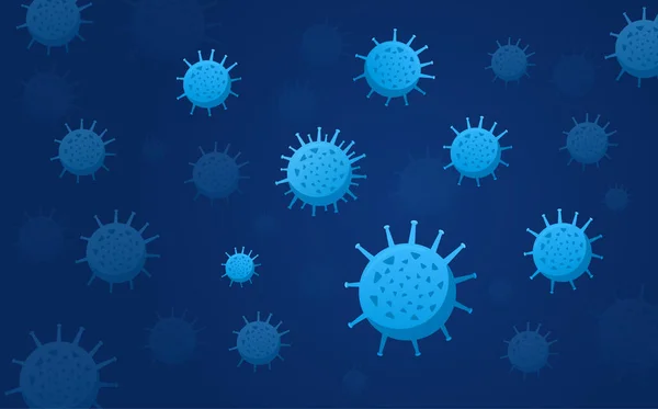Modello di fondo delle molecole di Coronavirus — Vettoriale Stock