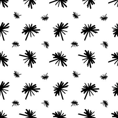 Beyaz arkaplanda siyah benekli desen