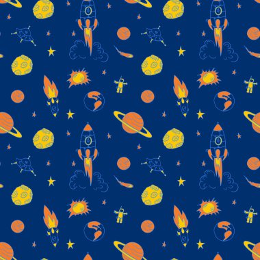 El çizimi kozmik pürüzsüz desen