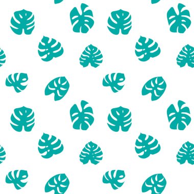 Yeşil canavar yapraklı kusursuz desen.