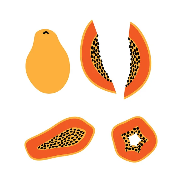 Сырая папайя — стоковый вектор