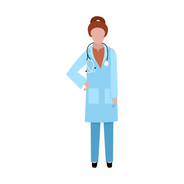 Woman doctor in medical coat — Stock Vector