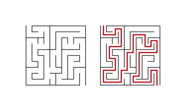 Quebra-cabeça do labirinto para crianças pequenas — Vetor de Stock