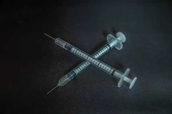 Jeringas médicas insulina — Foto de Stock