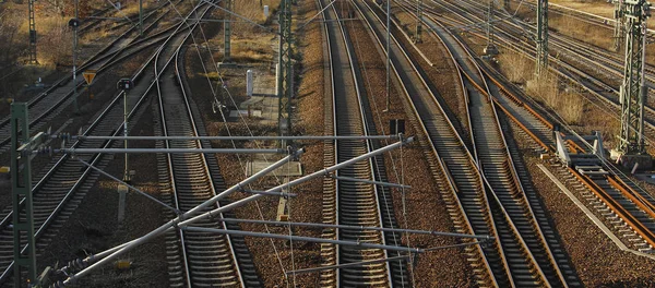 Train tracks background — Stock Photo, Image