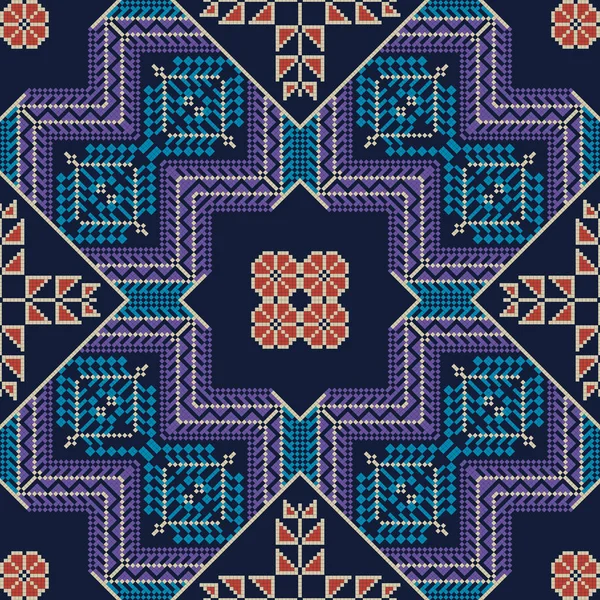 パレスチナ刺繍パターン227 — ストックベクタ