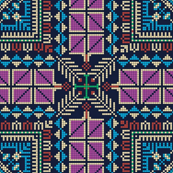 Palestinian embroidery pattern 228 — 스톡 벡터