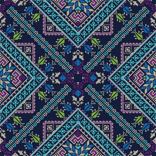 Palestinian embroidery pattern 231 — 스톡 벡터
