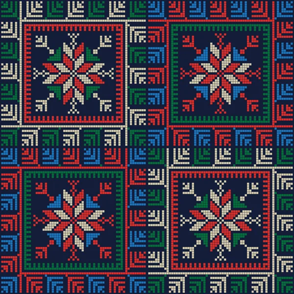 Palestinian embroidery pattern 246 — 스톡 벡터