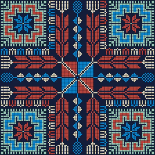 パレスチナ刺繍パターン256 — ストックベクタ